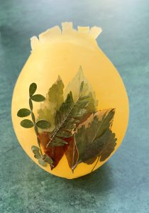 Luminaire made by Penny, decorated with leaves