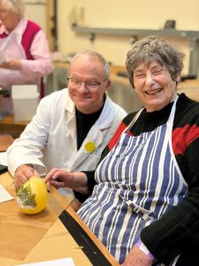 Penny sat int eh workshop with Matt the instructor.