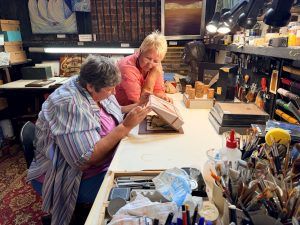 Opening the writing box